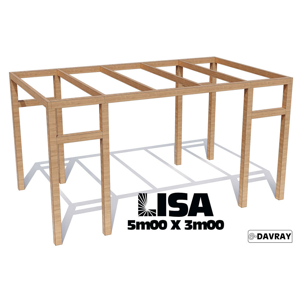 pergola auto-portée 5x3m lisa